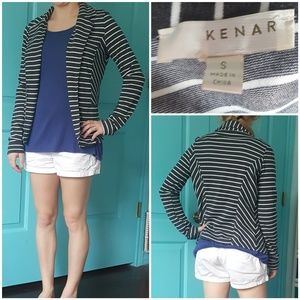 Kenar gray and white striped blazer